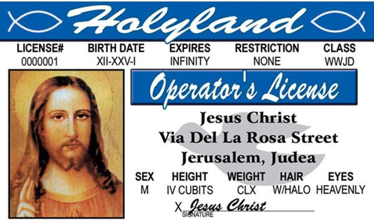  Jesus Driver’S License  Fake ID 