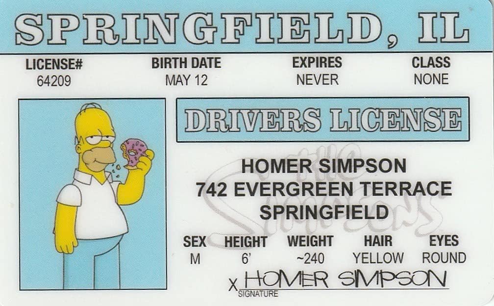  Homer Simpson ID